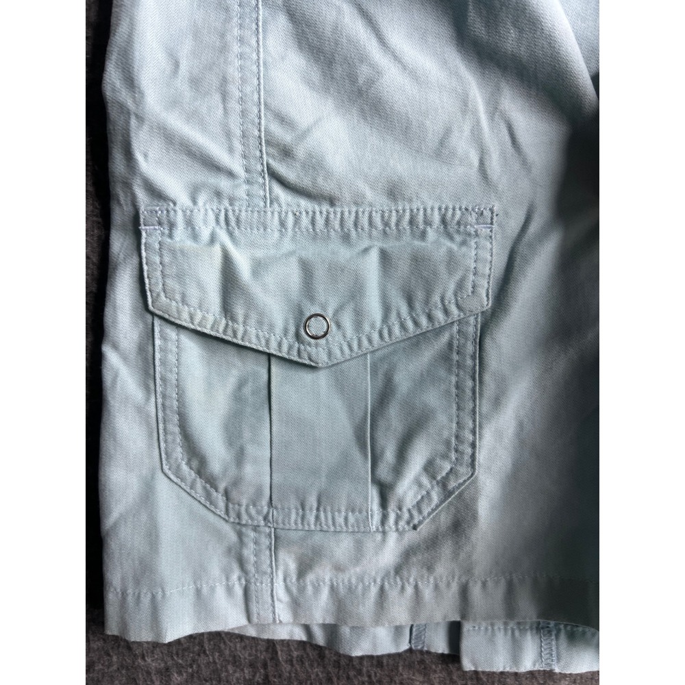 Horny Toad Women's Light Blue Herringbone Cargo Skirt Adjustable Waist Utility - Picture 7 of 14
